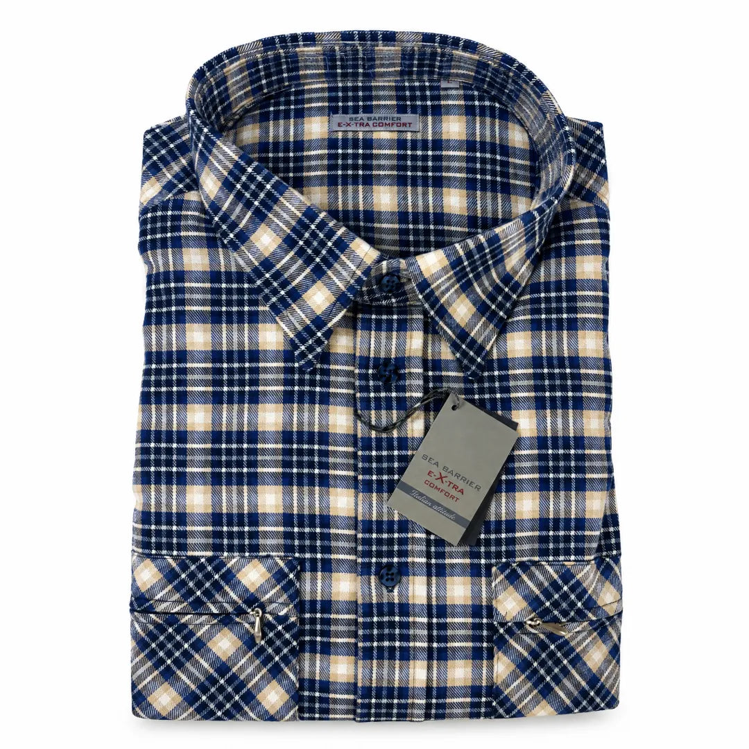 Camicia manica Lunga Calibrata Sea Barrier Blu e Oro